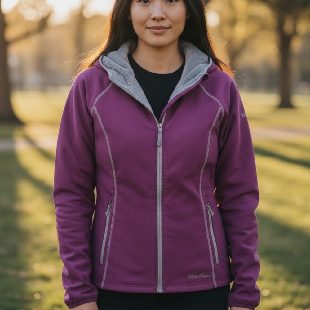 Eddie Bauer Women's Softshell Jacket Fleece Lined Medium